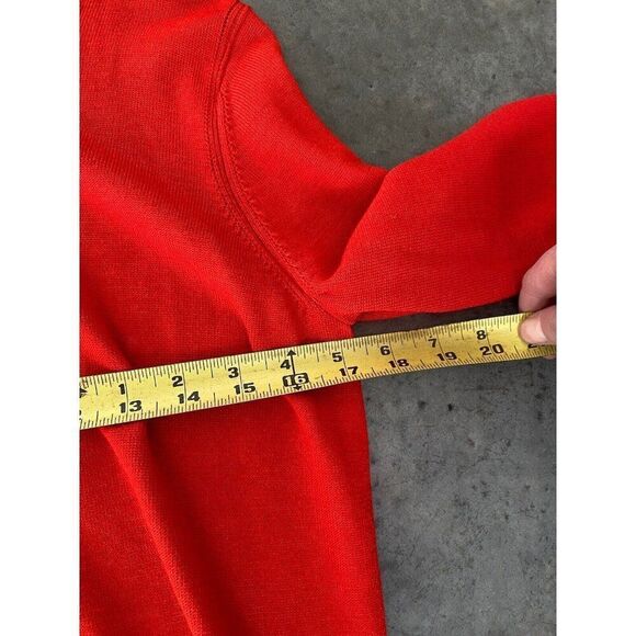 St. John Sweater Set Orange Cardigan St Wool Silk Small - Picture 7 of 11